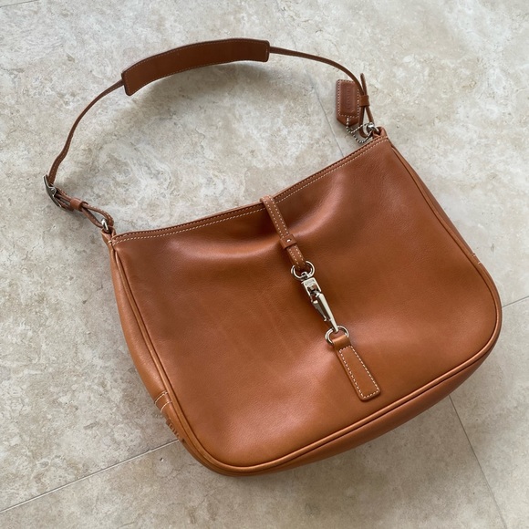 Coach Handbags - Coach Hamilton Clip Brown Leather Hobo Handbag